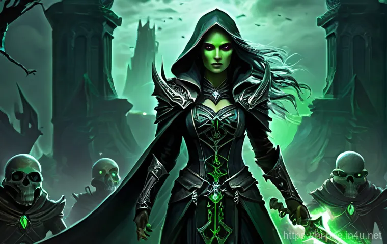 패스 오브 엑자일 소환수 빌드 가이드 - **A Powerful Necromancer Commanding Undead Hordes**
A formidable female Necromancer, mid-twentie...