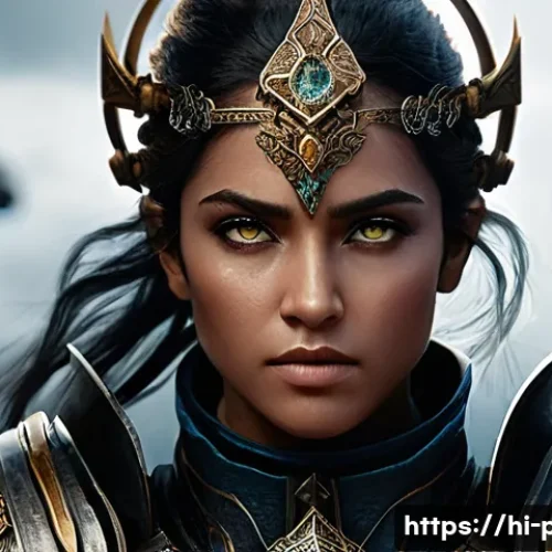 Home 7 패스 오브 엑자일 팬 북 발매 정보 - **Prompt:** A highly detailed, dramatic close-up of a formidable female warrior from Path of Exile 2...